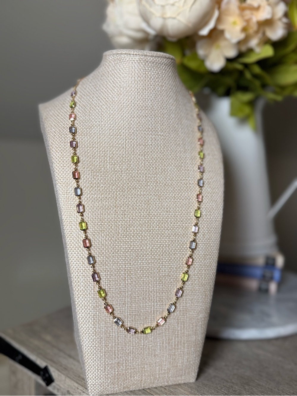 Goldoro 18k Gold GF (Layered) Pastel 24”Necklace. Brand New! #384